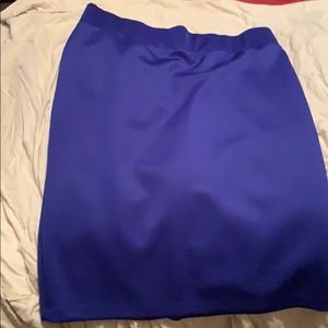 Eloquii Blue Scuba Skirt